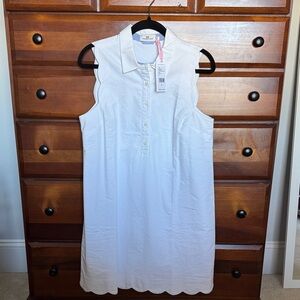Vineyard Vines White Sleeveless Midi Dress